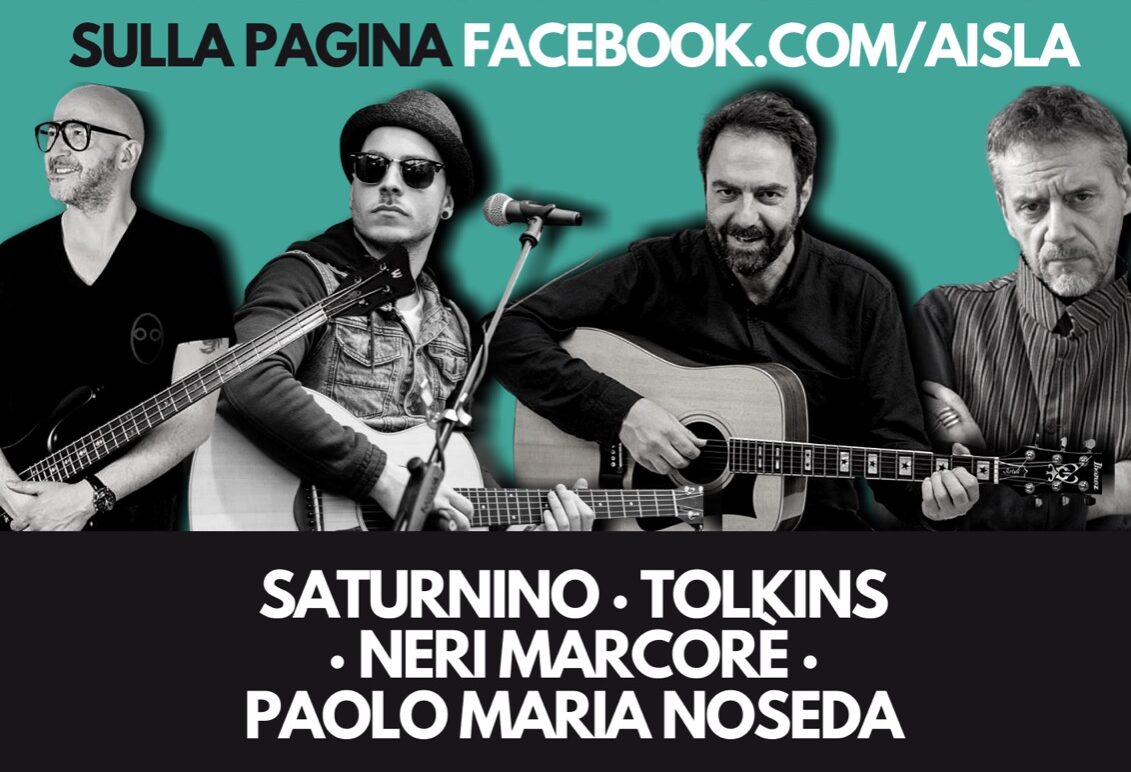 Saturnino e Neri Marcoré in diretta Facebook Mercoledì 20 maggio ore 18 per AISLA