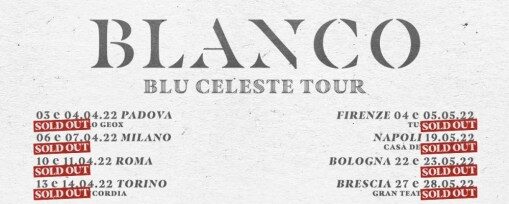 Ultimi battiti Live al Milano Summer Festival per il Blu Celeste  tour di Blanco, tutto Sold out
